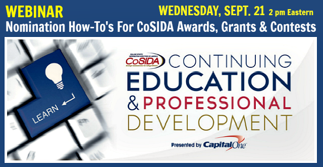 Join Our Wed., Sept. 21 Webinar: Membership Benefits & Nomination How-To's for Awards, Grants & Contests